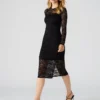 Vestido de encaje Hailee Negro Vestido de encaje Hailee Negro