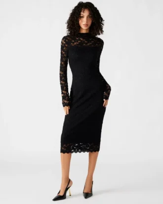 Vestido de encaje Vivienne negro