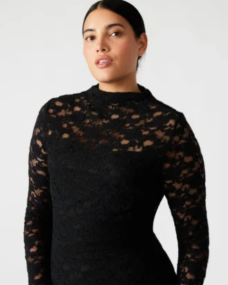 Vestido de encaje Vivienne negro