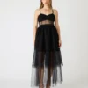 Vestido de tul Emily negro