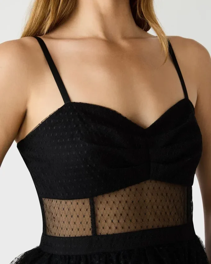 Vestido de tul Emily negro