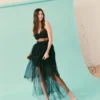 Vestido de tul Emily negro