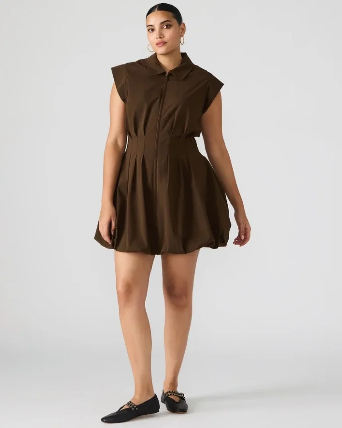 Vestido Dyanne en color espresso oscuro Vestido Dyanne en color espresso oscuro