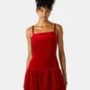 Vestido Giovanna de terciopelo rojo Vestido Giovanna de terciopelo rojo