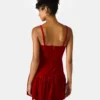 Vestido Giovanna de terciopelo rojo Vestido Giovanna de terciopelo rojo