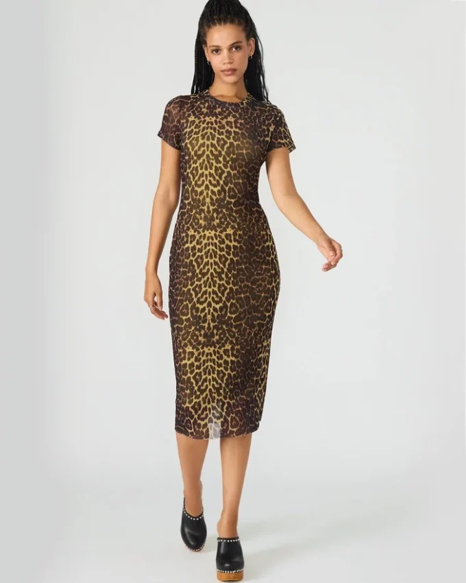 Vestido Hailee de manga corta con estampado Hot Spots