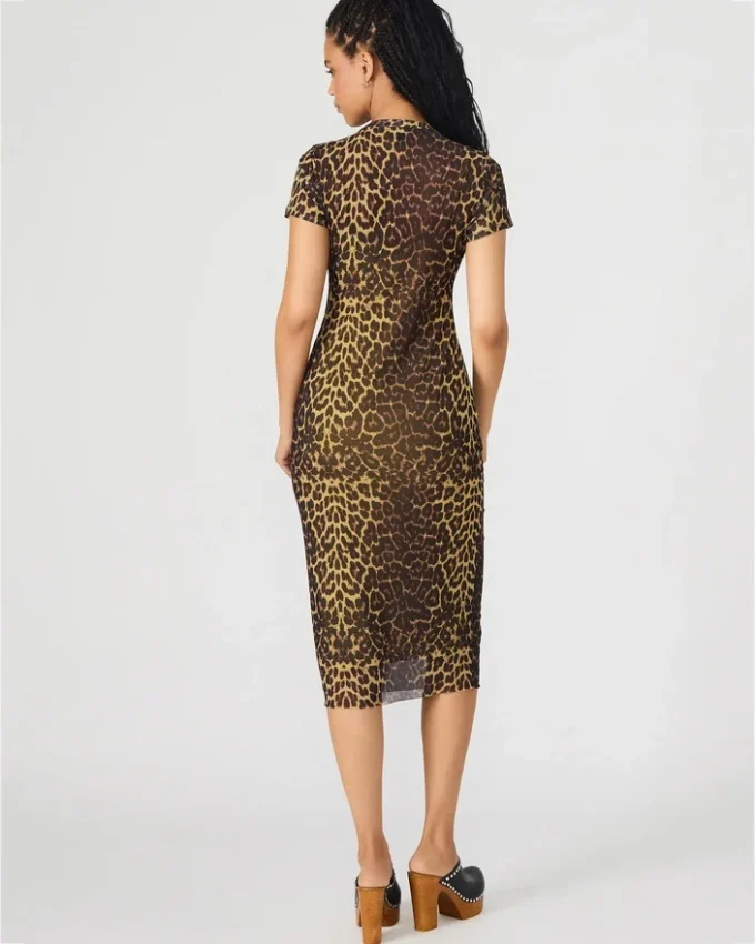 Vestido Hailee de manga corta con estampado Hot Spots