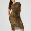 Vestido Hailee de manga corta con estampado Hot Spots
