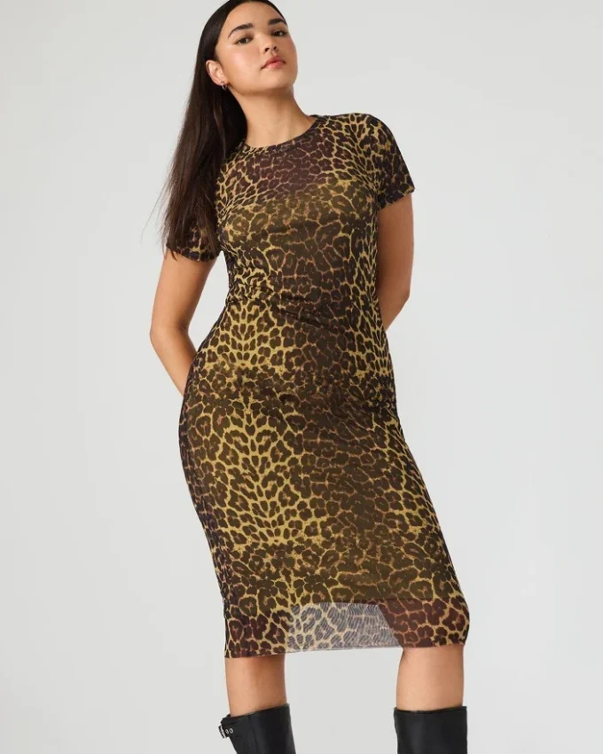 Vestido Hailee de manga corta con estampado Hot Spots