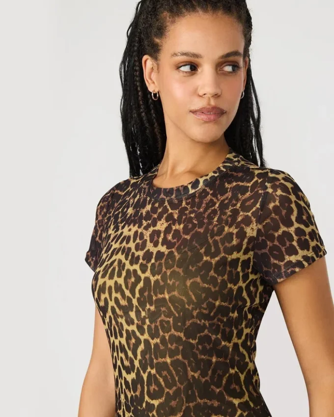 Vestido Hailee de manga corta con estampado Hot Spots