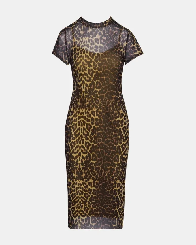 Vestido Hailee de manga corta con estampado Hot Spots