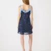 Vestido mini Adalina azul marino vintage