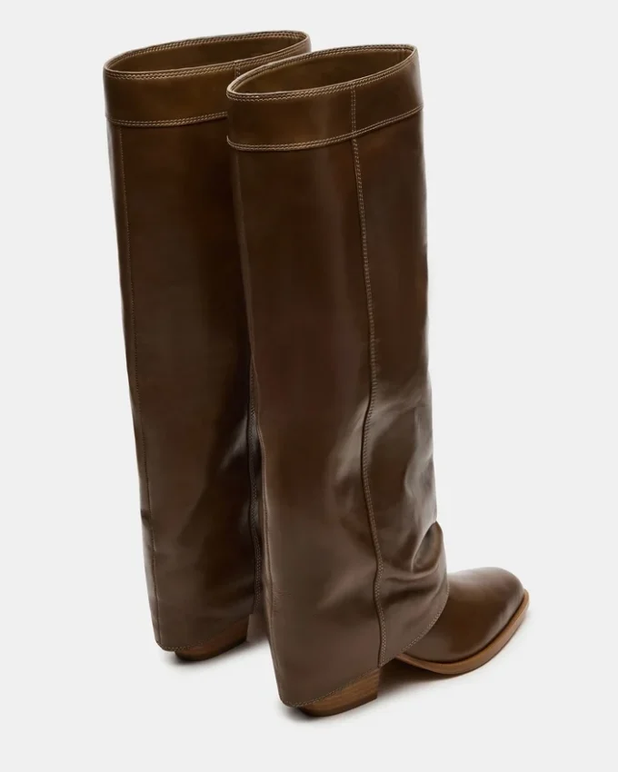 Winnick de cuero verde oliva